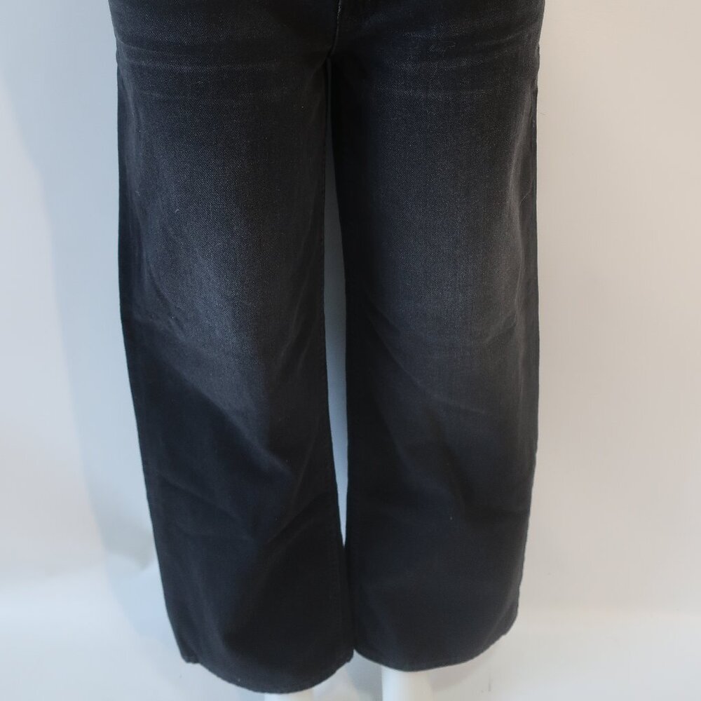 NWT Womens Mother Black Magic (Item- 9) The Spinner Zip Sneak Wide Leg Jeans 27 - Picture 8 of 16